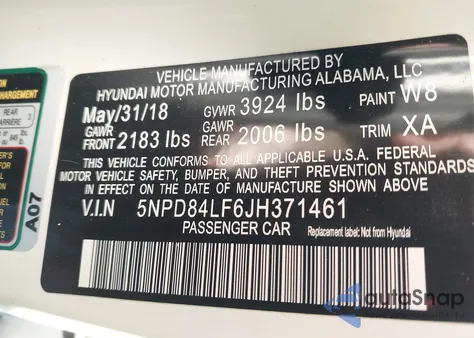 2018 Hyundai Elantra Value Edition from USA, damaged, VIN 5NPD84LF6JH371461